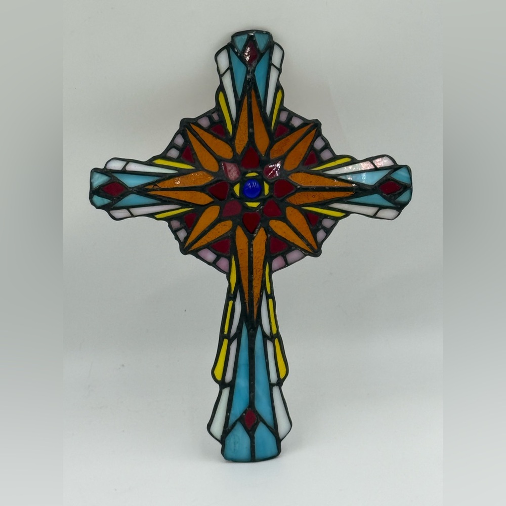 Franklin Mint Stained Glass cross